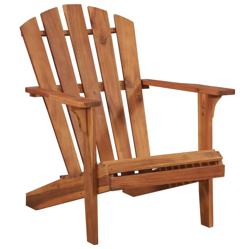 vidaXL vidaXL Garden Adirondack Chair with Footrest Solid Acacia Wood - Garden Chairs