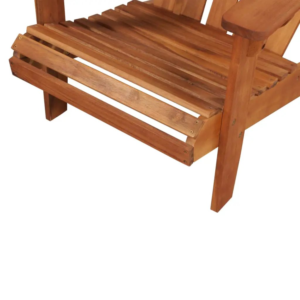 vidaXL vidaXL Garden Adirondack Chair with Footrest Solid Acacia Wood - Garden Chairs