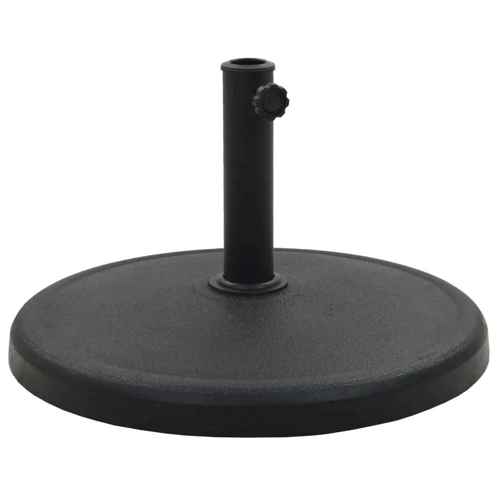 vidaXL vidaXL Parasol Base Round Polyresin 19 kg Black - Parasol