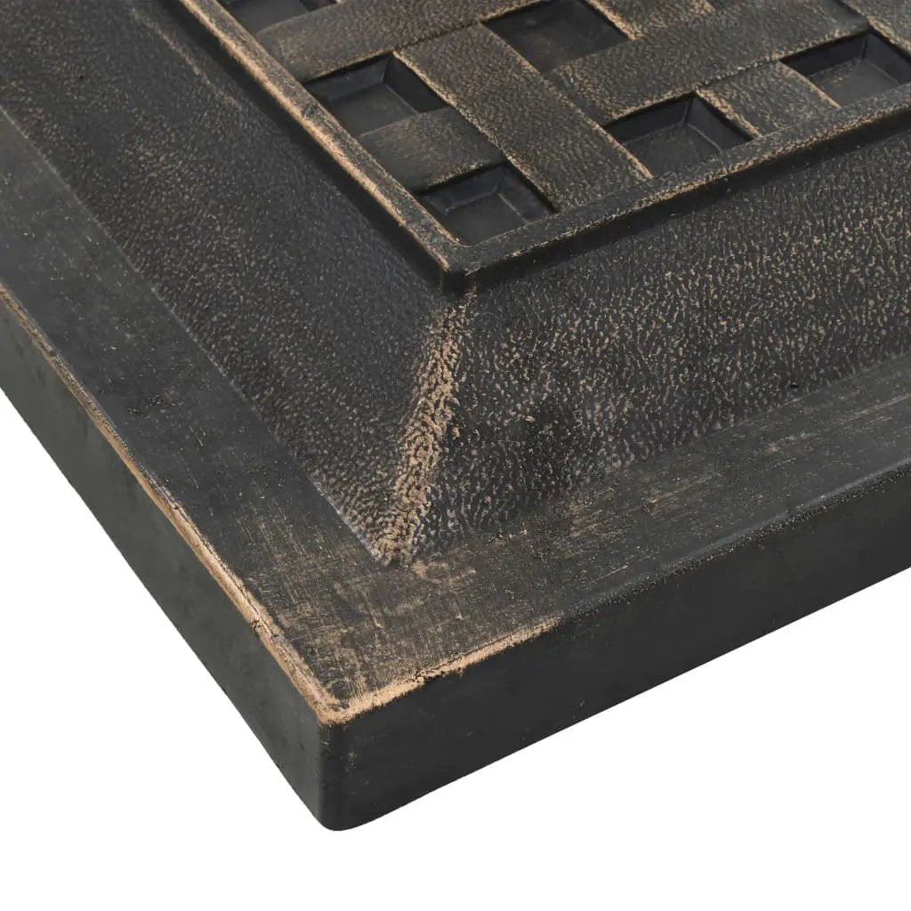 vidaXL vidaXL Parasol Base Square Polyresin 12 kg Bronze - Parasol