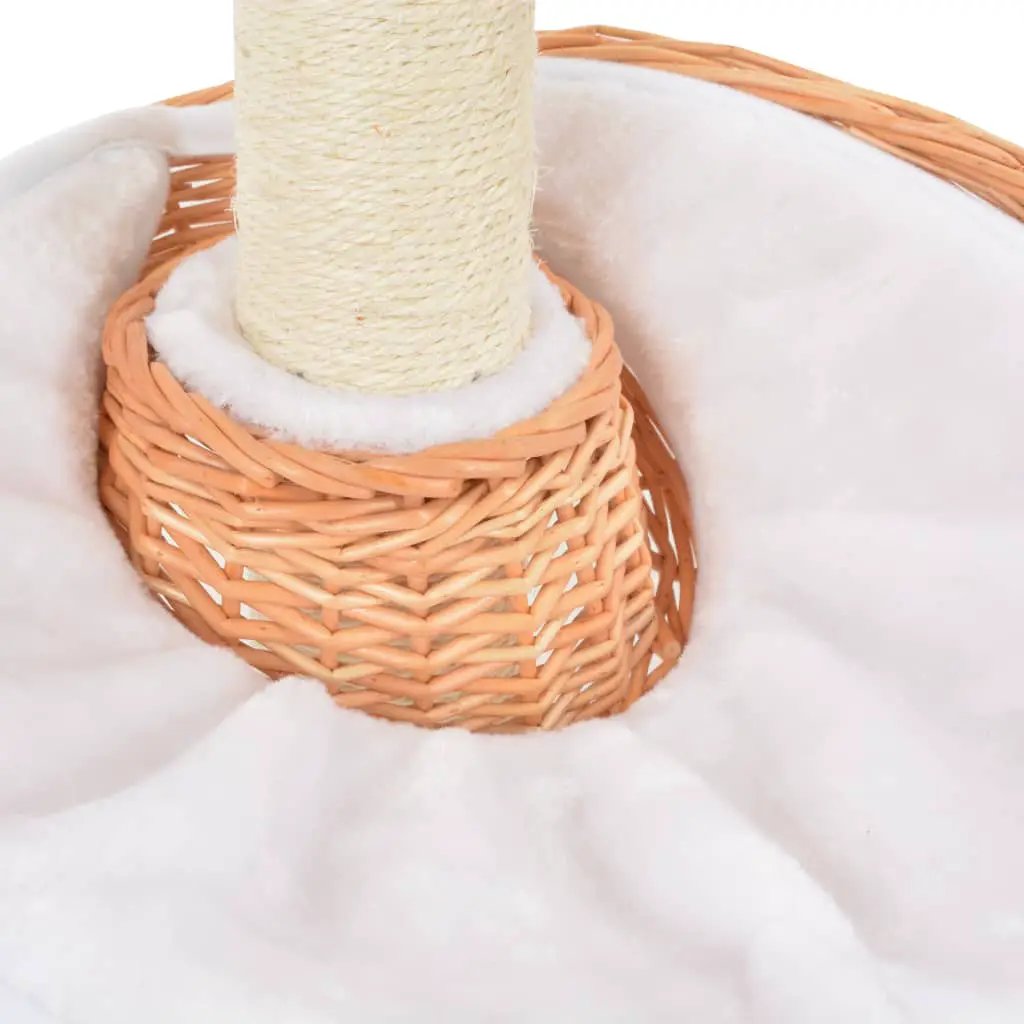 vidaXL vidaXL Cat Tree with Sisal Scratching Post Natural Willow Wood - Cat Tree