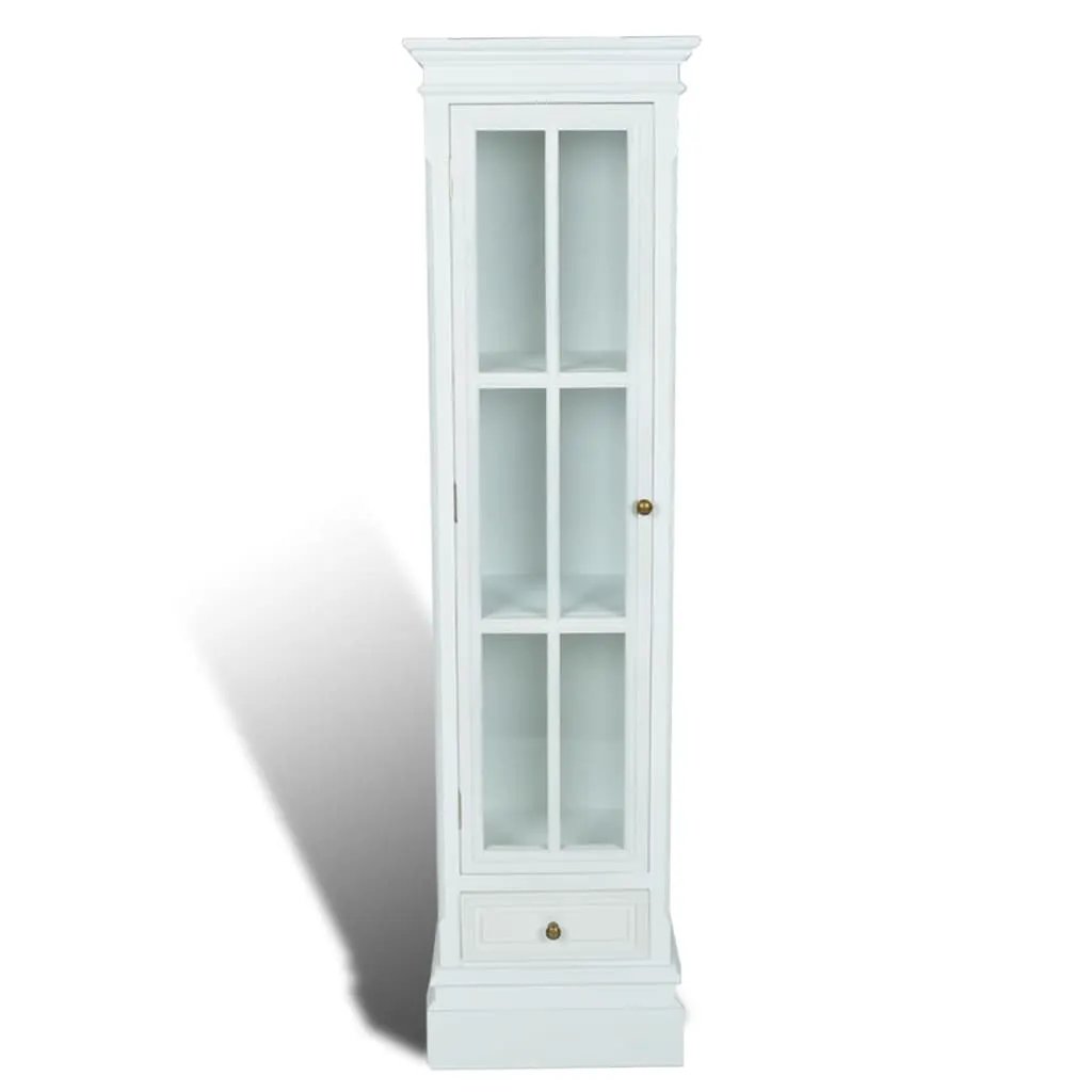 vidaXL vidaXL Chic Bookcase Cabinet with 3 Shelves White Wooden - Bookcase