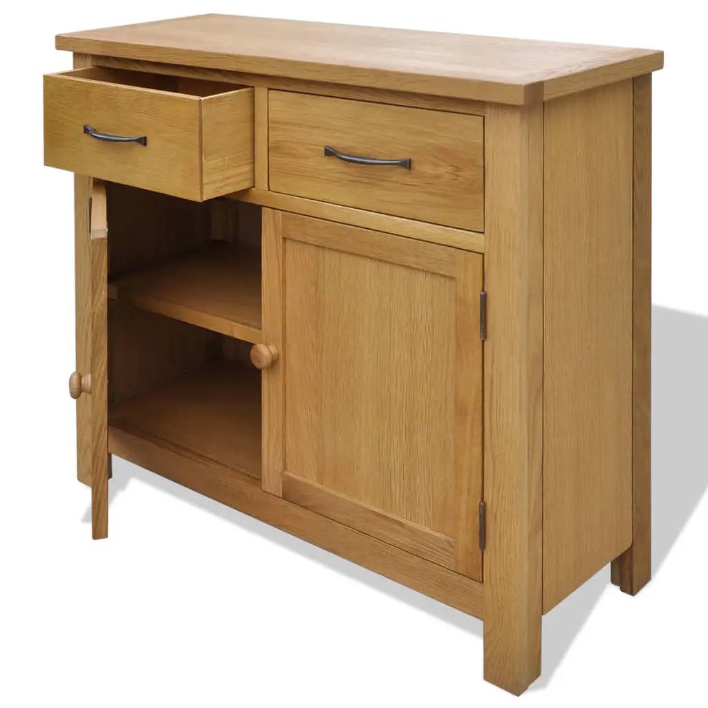 vidaXL vidaXL Sideboard 90x33.5x83 cm Solid Oak Wood - Sideboard