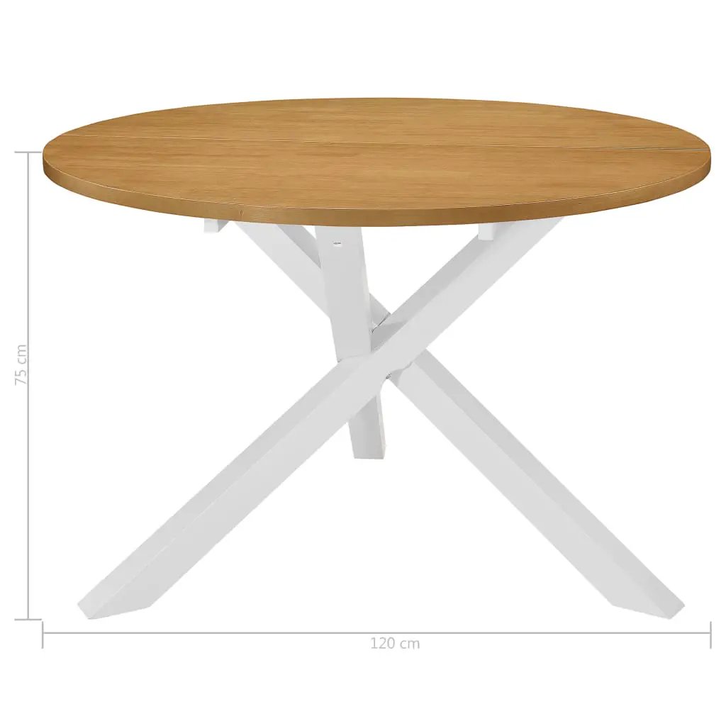 vidaXL vidaXL Dining Table White 120x75 cm MDF - Dining Table