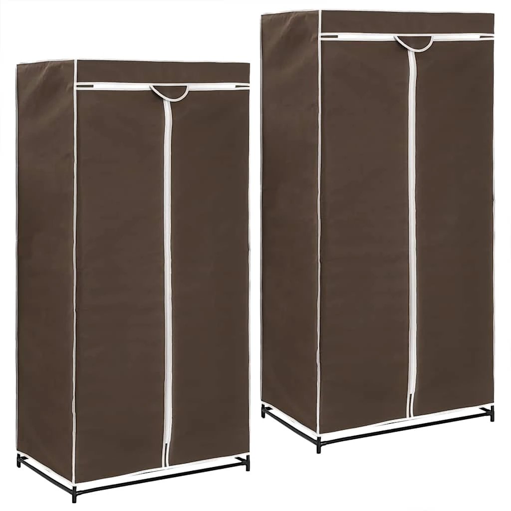 vidaXL vidaXL Wardrobes 2 pcs Brown 75x50x160 cm - Wardrobe