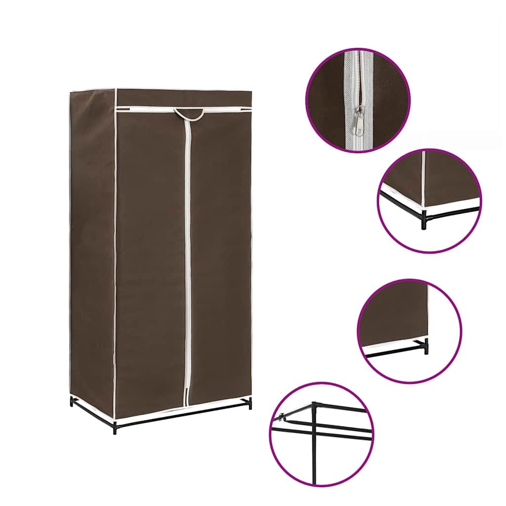 vidaXL vidaXL Wardrobes 2 pcs Brown 75x50x160 cm - Wardrobe