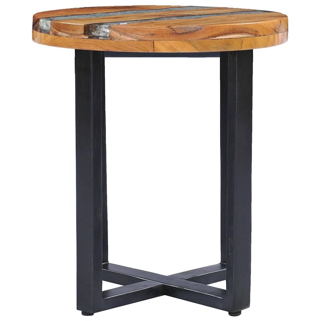 vidaXL Coffee Table 40x45 cm Teak Wood With Polyresin Decoration For Living Room by vidaXL
