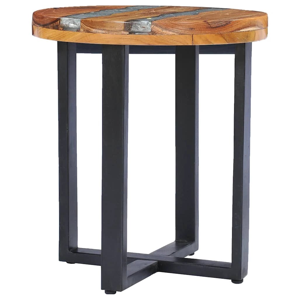 vidaXL Coffee Table 40x45 cm Teak Wood With Polyresin Decoration For Living Room by vidaXL