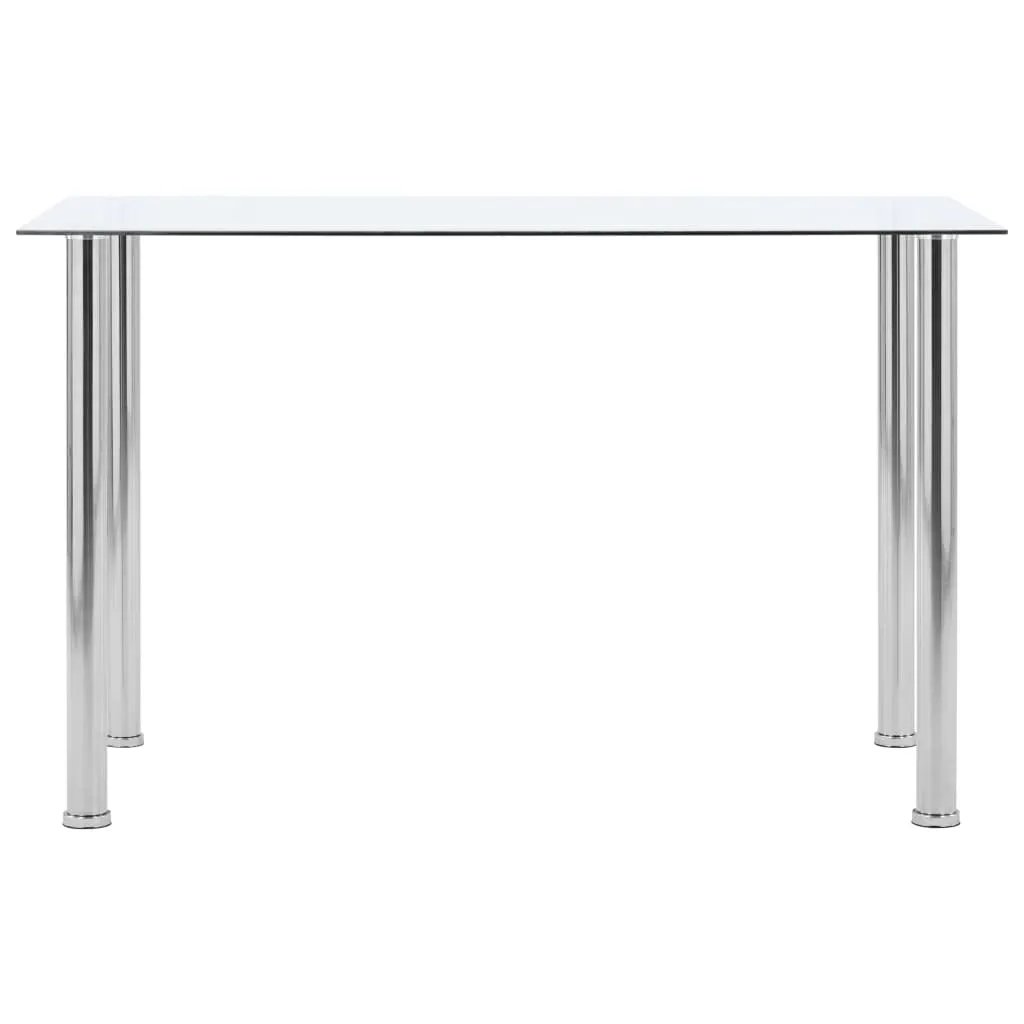 vidaXL vidaXL Dining Table Transparent 120x60x75 cm Tempered Glass - Dining Table