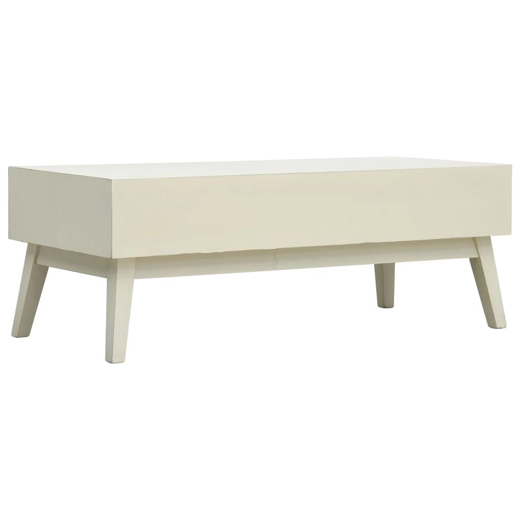 vidaXL VidaXL Coffee Table 110x50x40 cm Two Drawers Carved Front Vintage Style For Living Room - Coffee Table