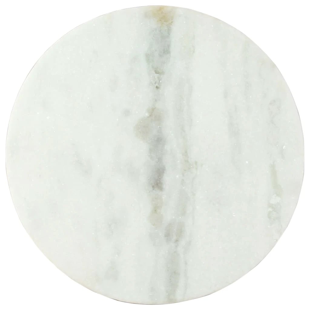 vidaXL VidaXL Round Coffee Table Diameter 50 cm Real Solid Marble Black Powder Coated Legs Living Room - Coffee Table