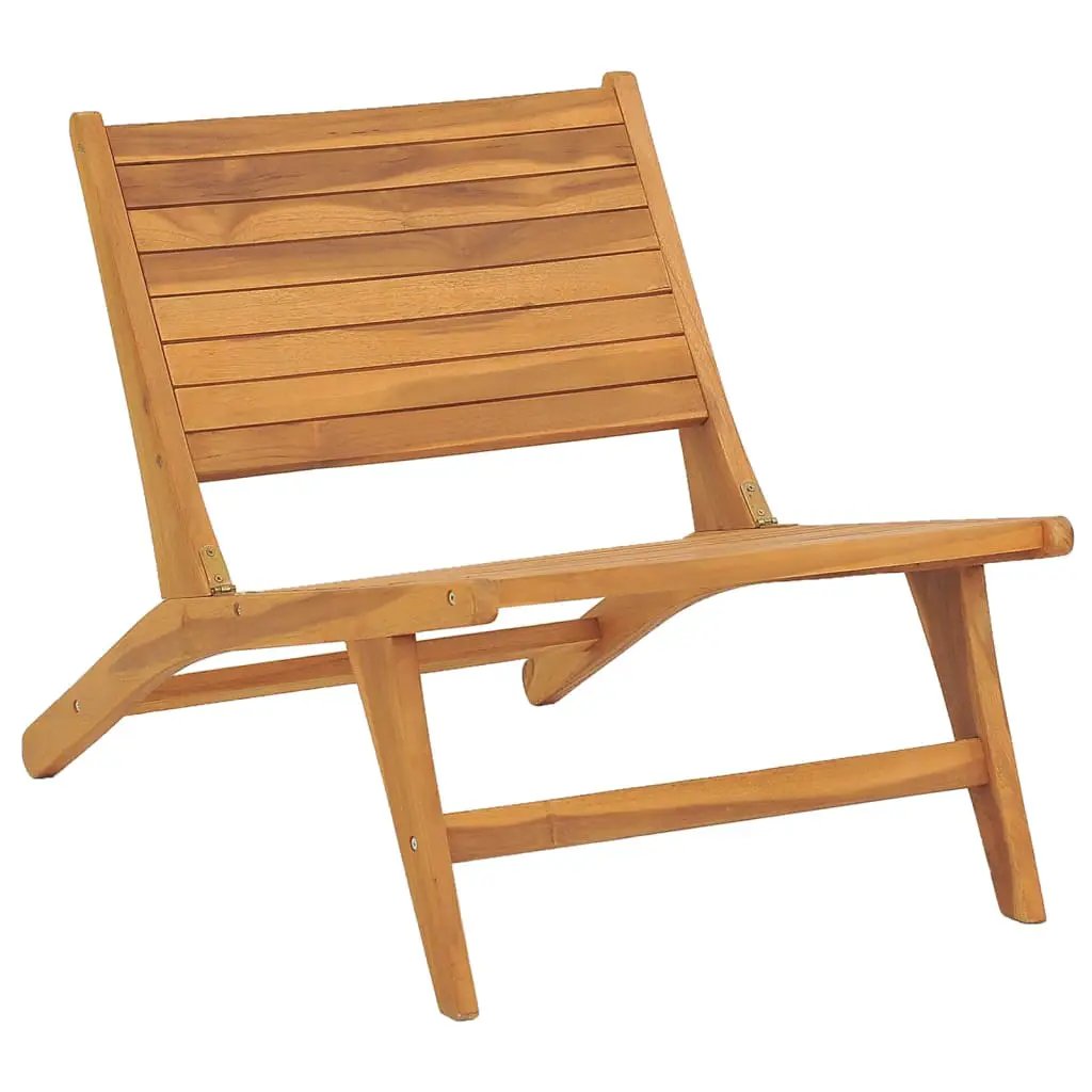 vidaXL vidaXL Garden Chair with Footrest Solid Teak Wood - Garden Chairs