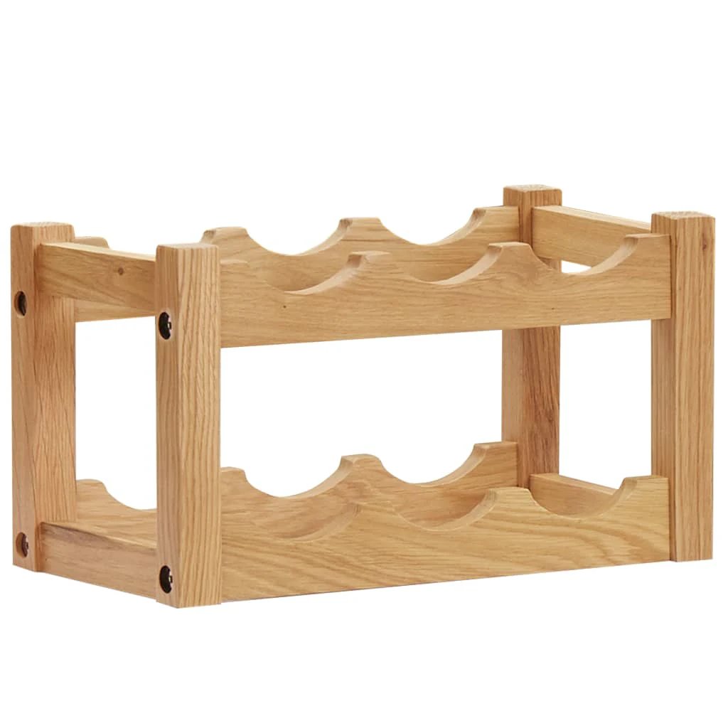 vidaXL vidaXL Wine Rack for 6 Bottles 37x21x21 cm Solid Oak Wood - Wine Rack