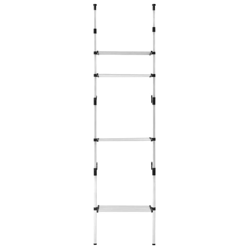 vidaXL vidaXL Telescopic Wardrobe System with Shelves Aluminium - Wardrobe