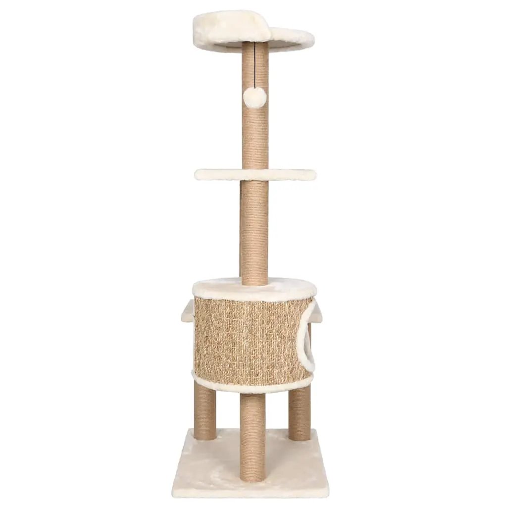 vidaXL vidaXL Cat Tree with Scratching Post 123cm Seagrass - Cat Tree
