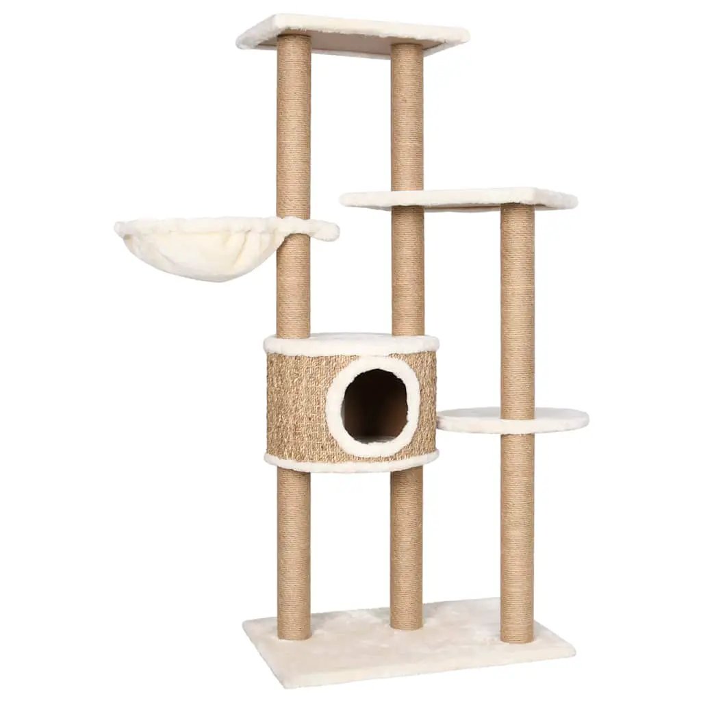 vidaXL vidaXL Cat Tree with Scratching Post 126cm Seagrass - Cat Tree