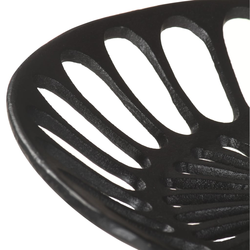 Industrial Vintage Bar Stool for Home Bars With Durable Cast-Iron Build and Footrest