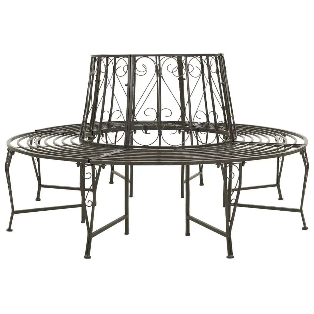 vidaXL vidaXL Garden Tree Bench 160 cm Steel - Garden Chairs