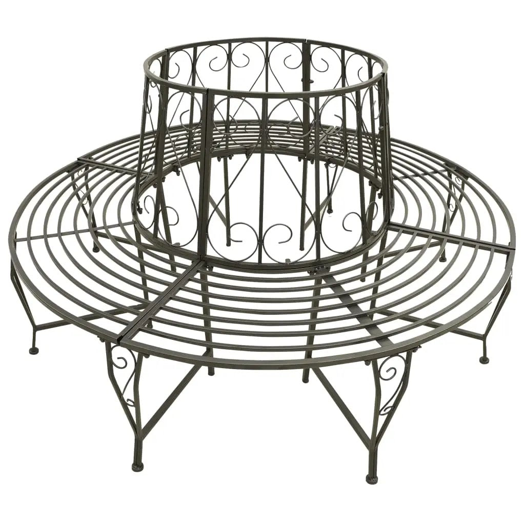 vidaXL vidaXL Garden Tree Bench 160 cm Steel - Garden Chairs
