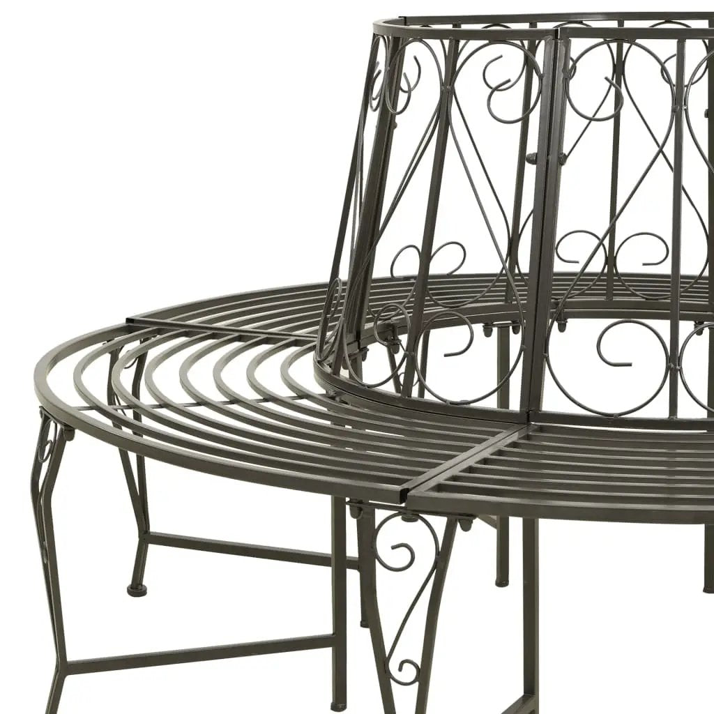 vidaXL vidaXL Garden Tree Bench 160 cm Steel - Garden Chairs