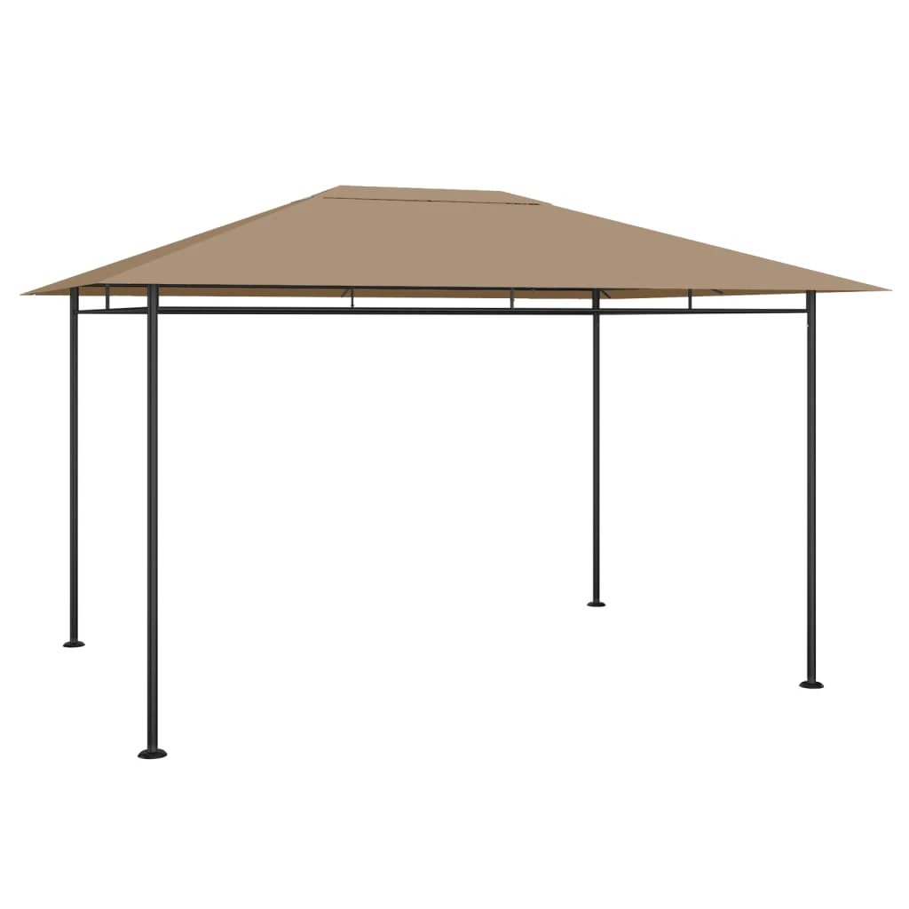 vidaXL Gazebo 4x3x2.7 m Cream, Taupe & Anthracite 180 g/m² - Gazebos
