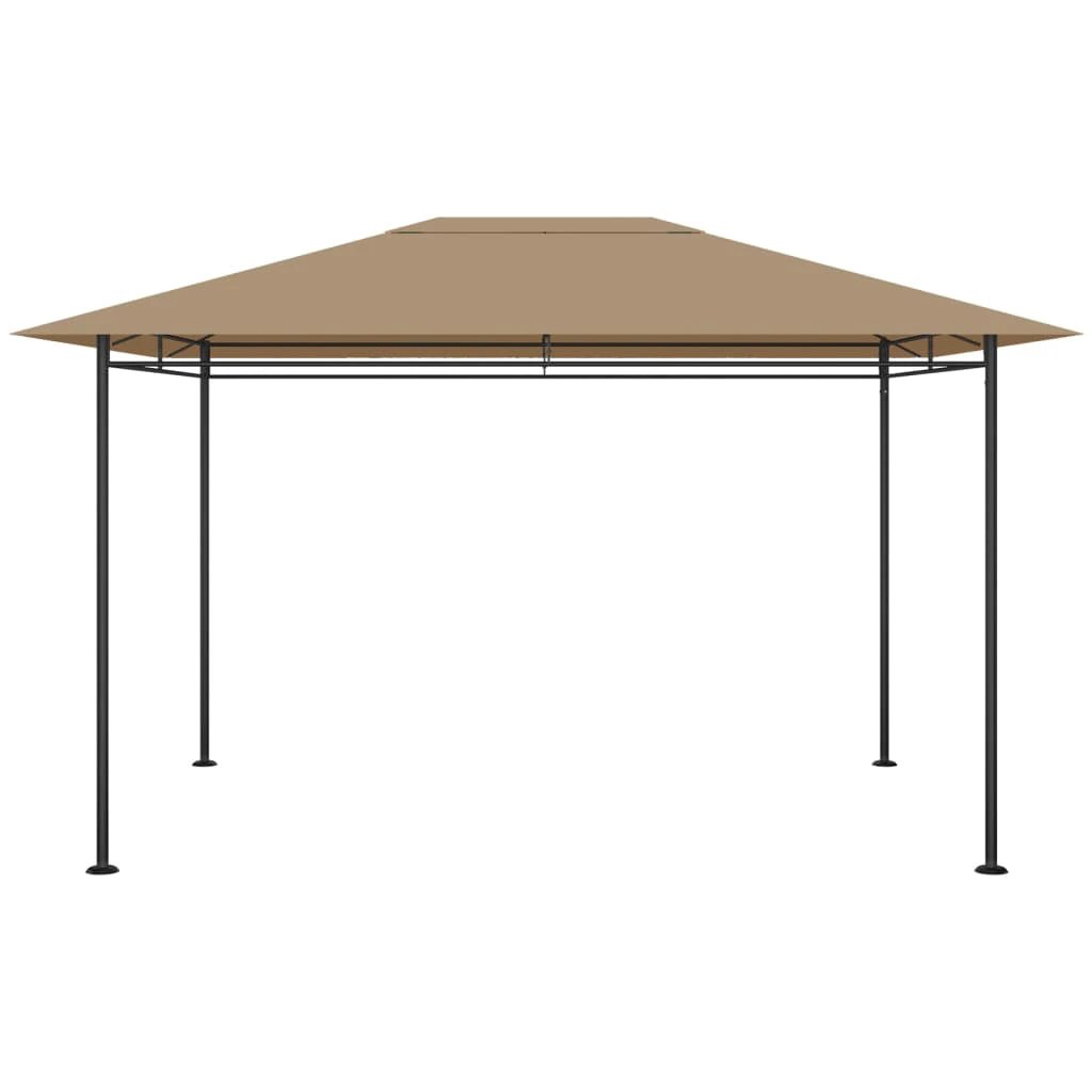 vidaXL Gazebo 4x3x2.7 m Cream, Taupe & Anthracite 180 g/m² - Gazebos