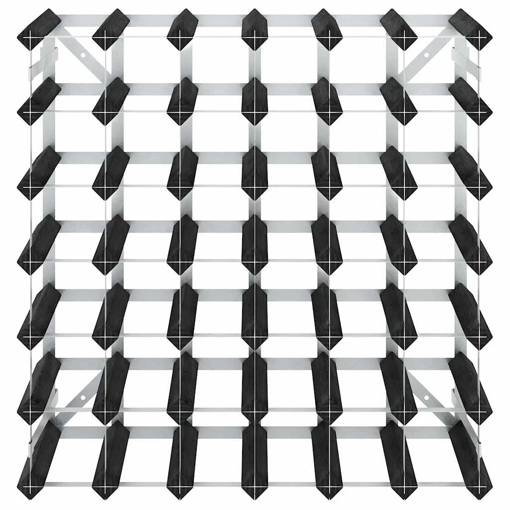 vidaXL vidaXL Wine Rack for 42 Bottles Black Solid Pine Wood - Wine Rack