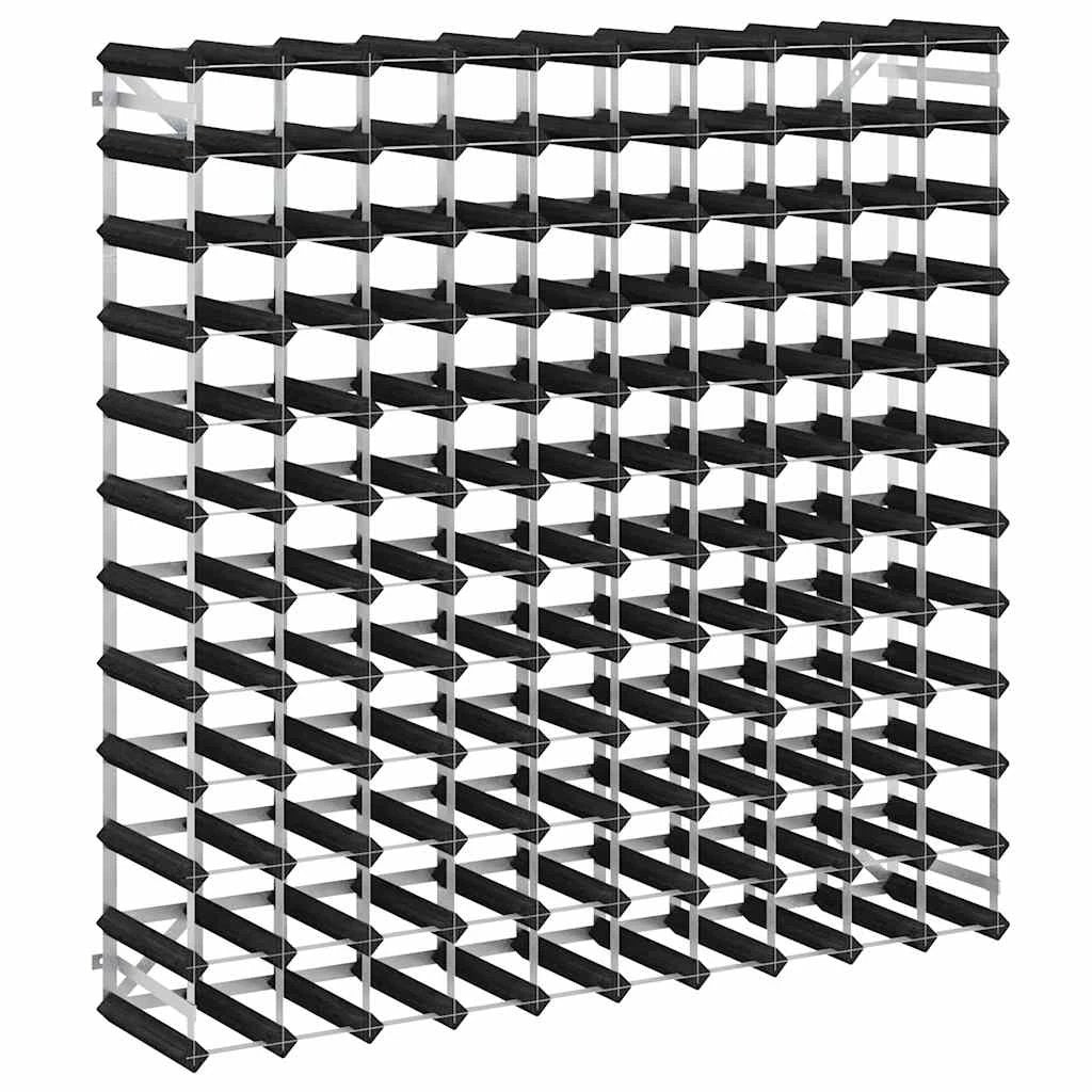 vidaXL vidaXL Wine Rack for 120 Bottles Black Solid Pine Wood - Wine Rack