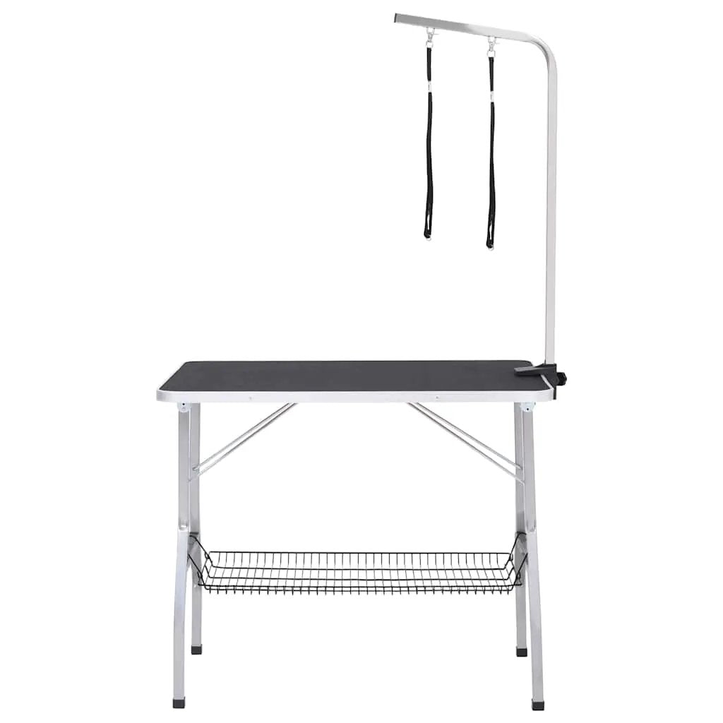 vidaXL Adjustable Dog Grooming Table with 2 Loops and Basket - from vidaXL