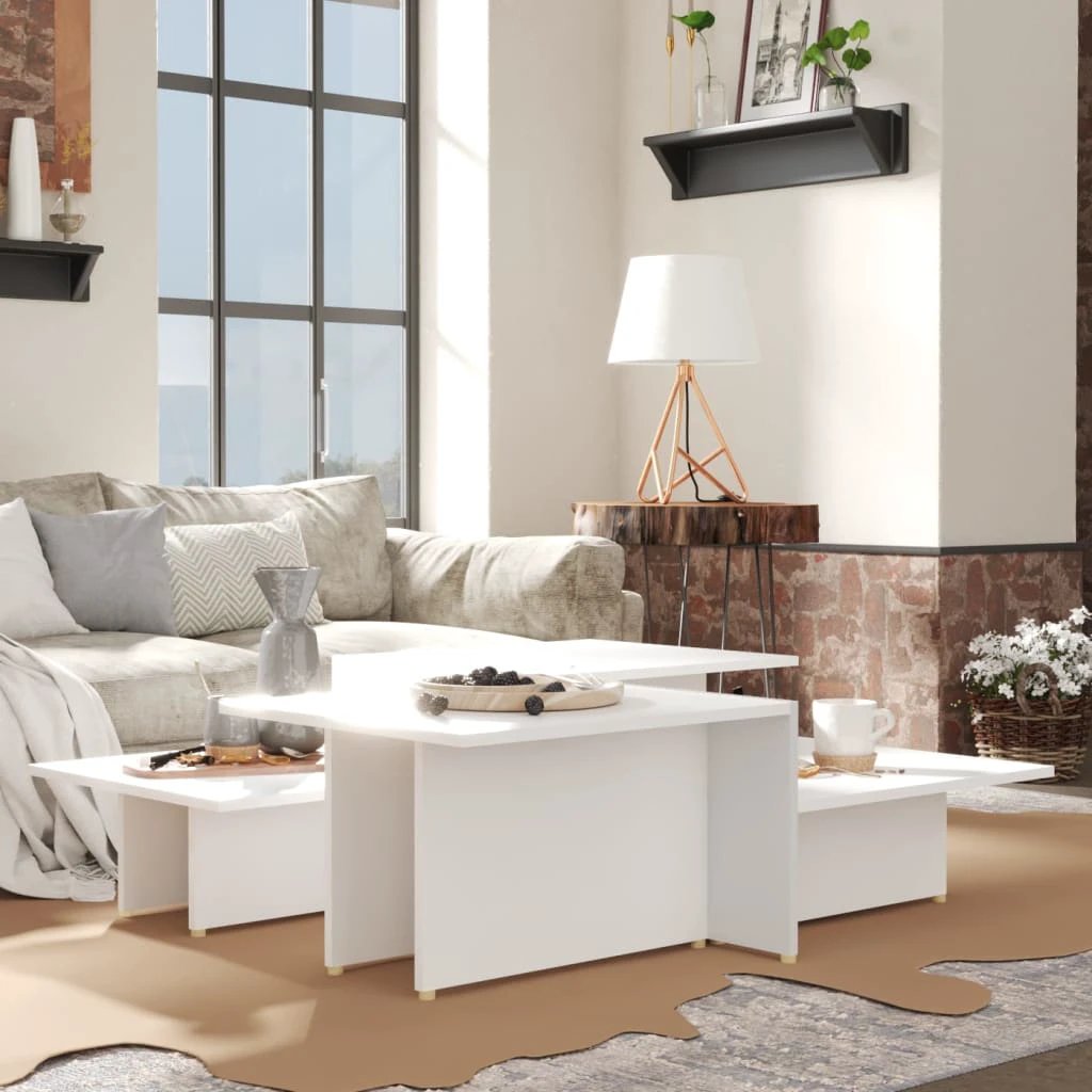 vidaXL vidaXL Coffee Tables 111.5x50x33 cm White Lounge - Coffee Table