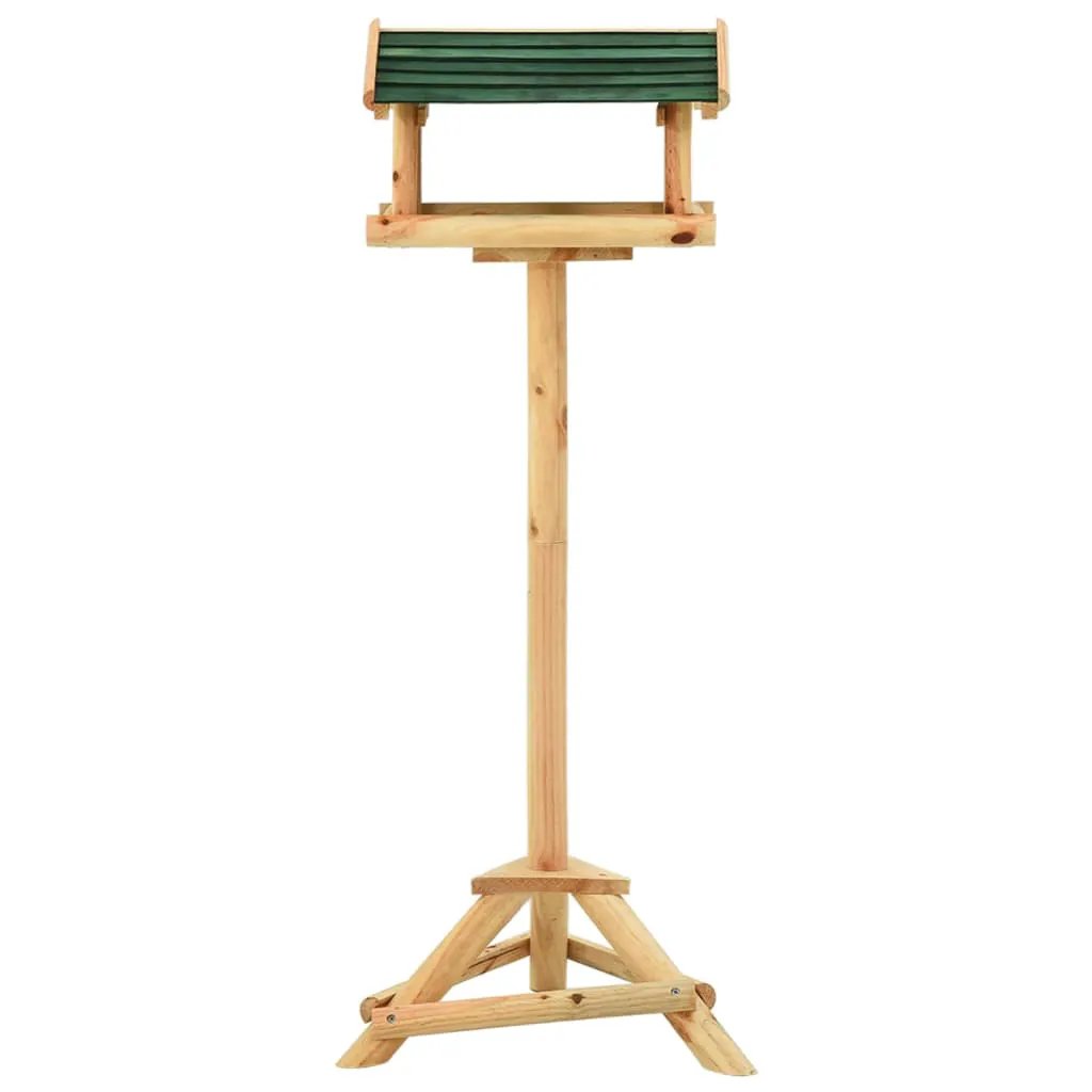 vidaXL vidaXL Bird Feeder with Stand 37x28x100 cm Solid Fir Wood - Bird Feeder