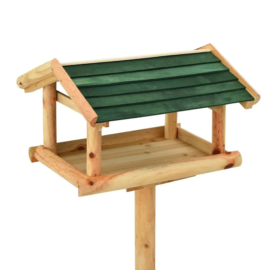vidaXL vidaXL Bird Feeder with Stand 37x28x100 cm Solid Fir Wood - Bird Feeder