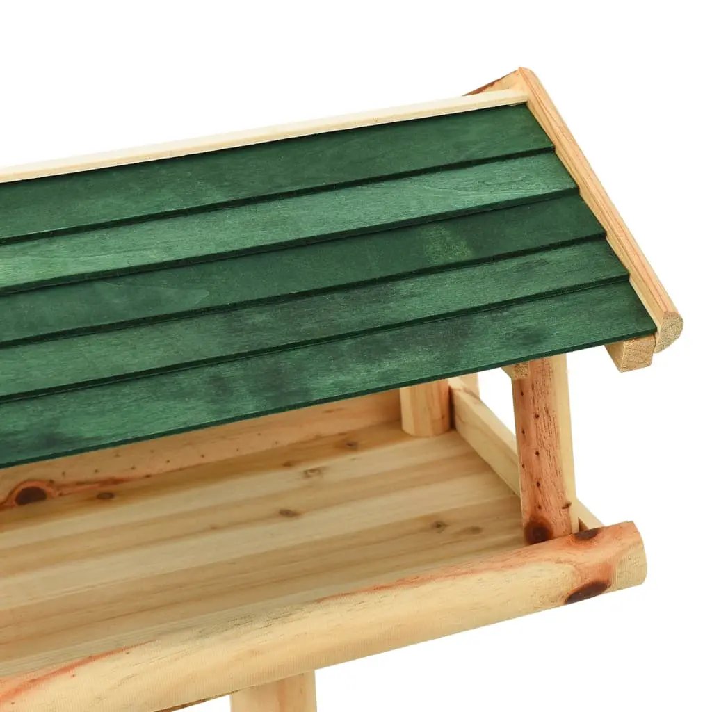 vidaXL vidaXL Bird Feeder with Stand 37x28x100 cm Solid Fir Wood - Bird Feeder