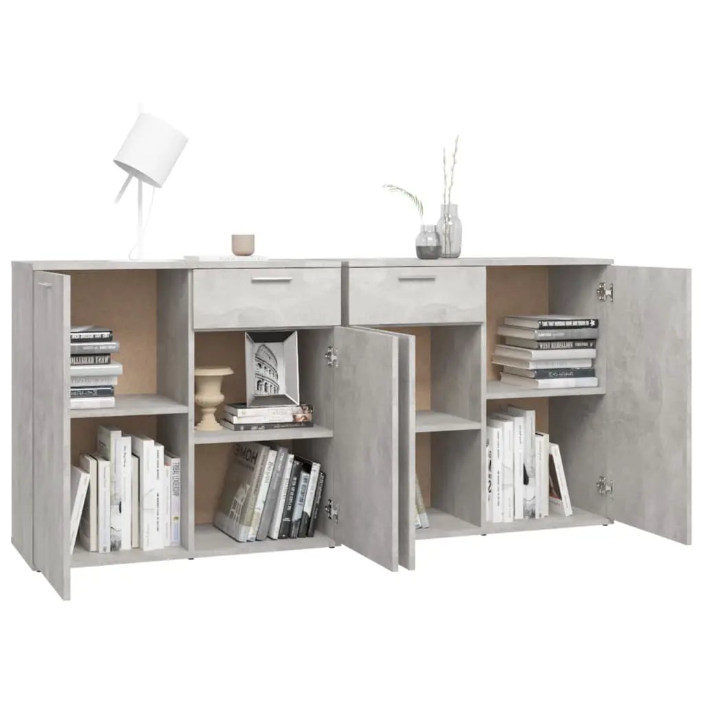 vidaXL vidaXL Sideboard Concrete Grey 160x36x75 cm Engineered Wood - Sideboard