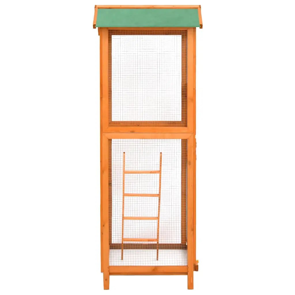 vidaXL vidaXL Bird Cage 68x62x166 cm Solid Firwood - Bird Cage