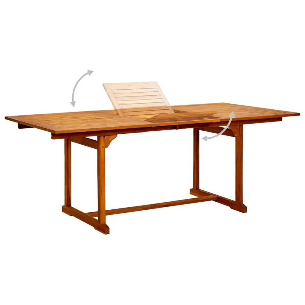 vidaXL vidaXL Garden Dining Table (150-200)x100x75 cm Solid Acacia Wood - Garden Table
