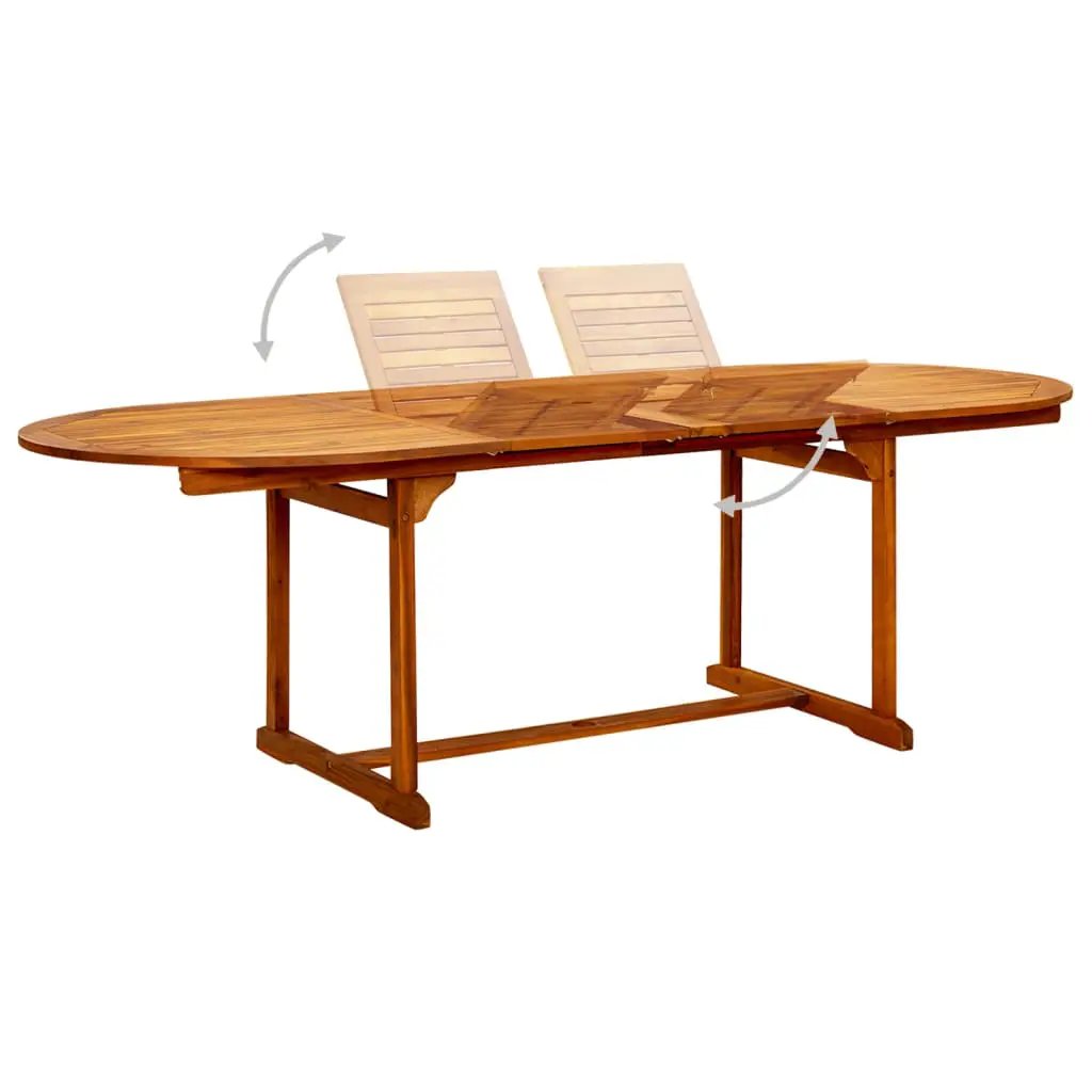 vidaXL vidaXL Garden Dining Table (160-240)x100x75 cm Solid Acacia Wood - Garden Table