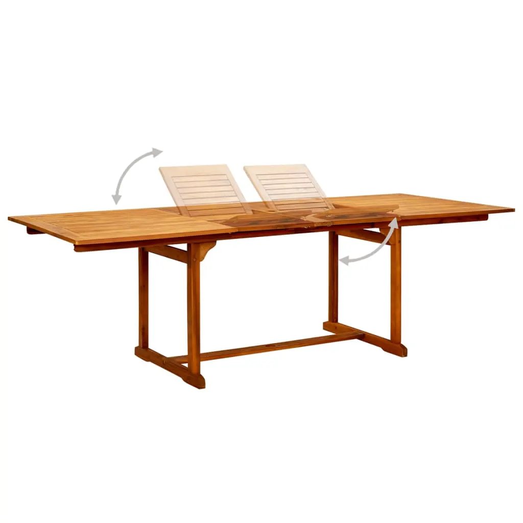 vidaXL vidaXL Garden Dining Table (160-240)x100x75 cm Solid Acacia Wood - Garden Table
