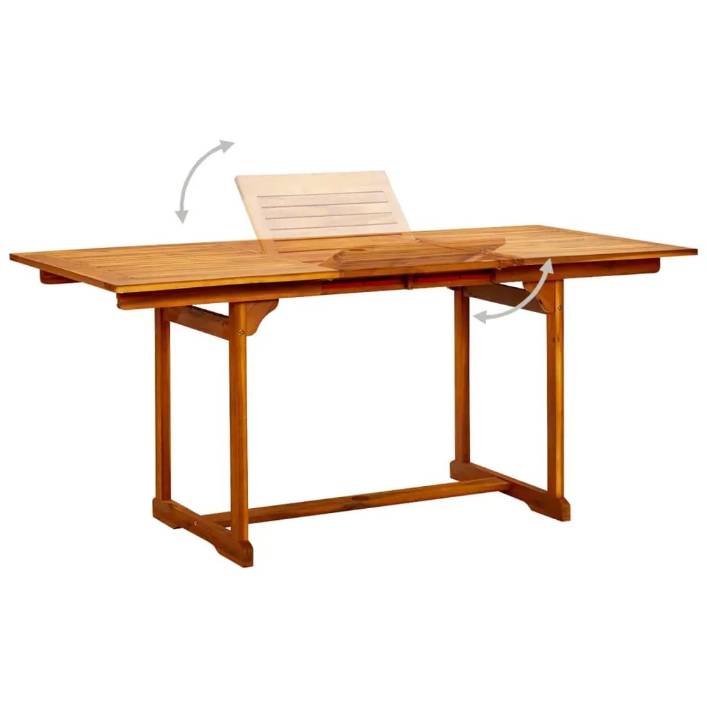 vidaXL vidaXL Garden Dining Table (120-170)x80x75 cm Solid Acacia Wood -