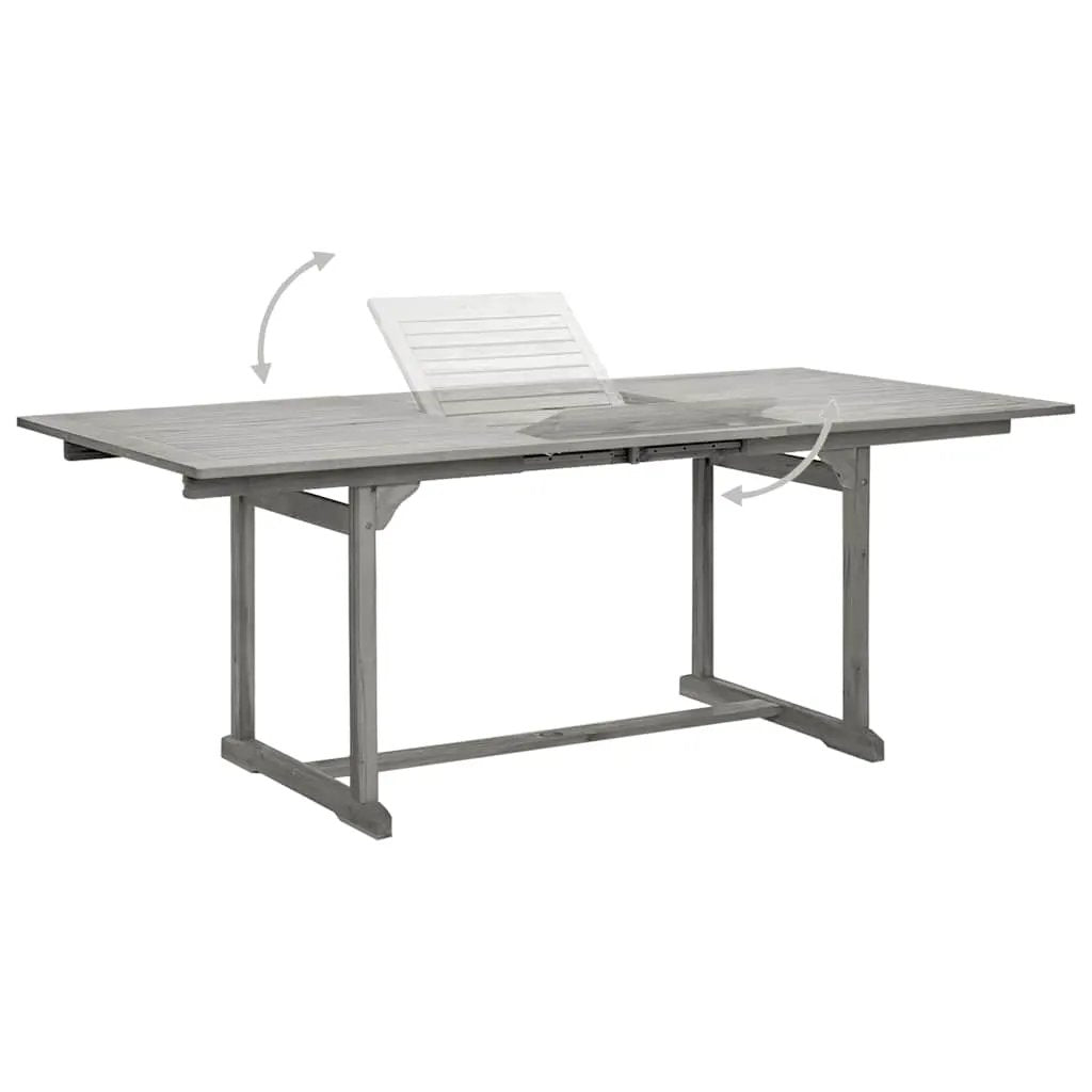 vidaXL vidaXL Garden Dining Table (150-200)x100x75 cm Solid Acacia Wood - Garden Table