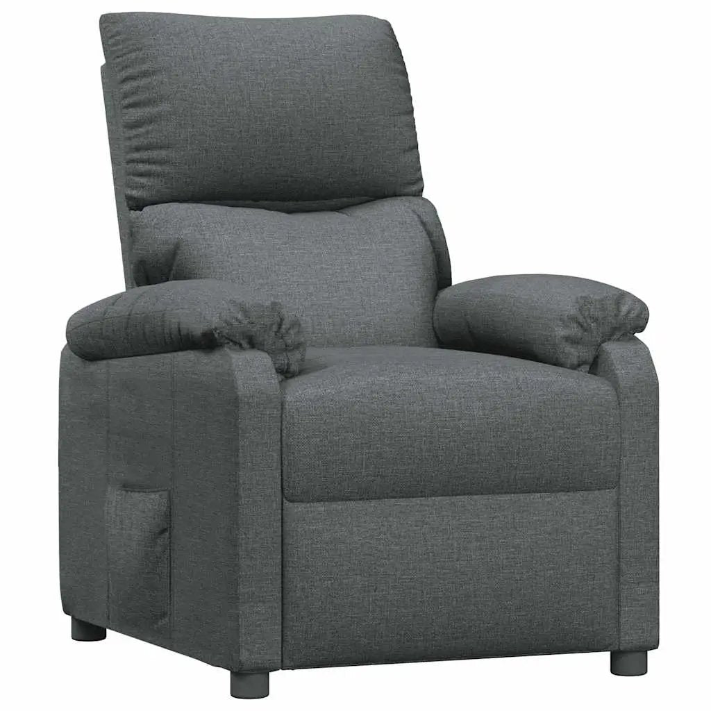 vidaXL Recliner Chair Dark Grey Fabric - from vidaXL