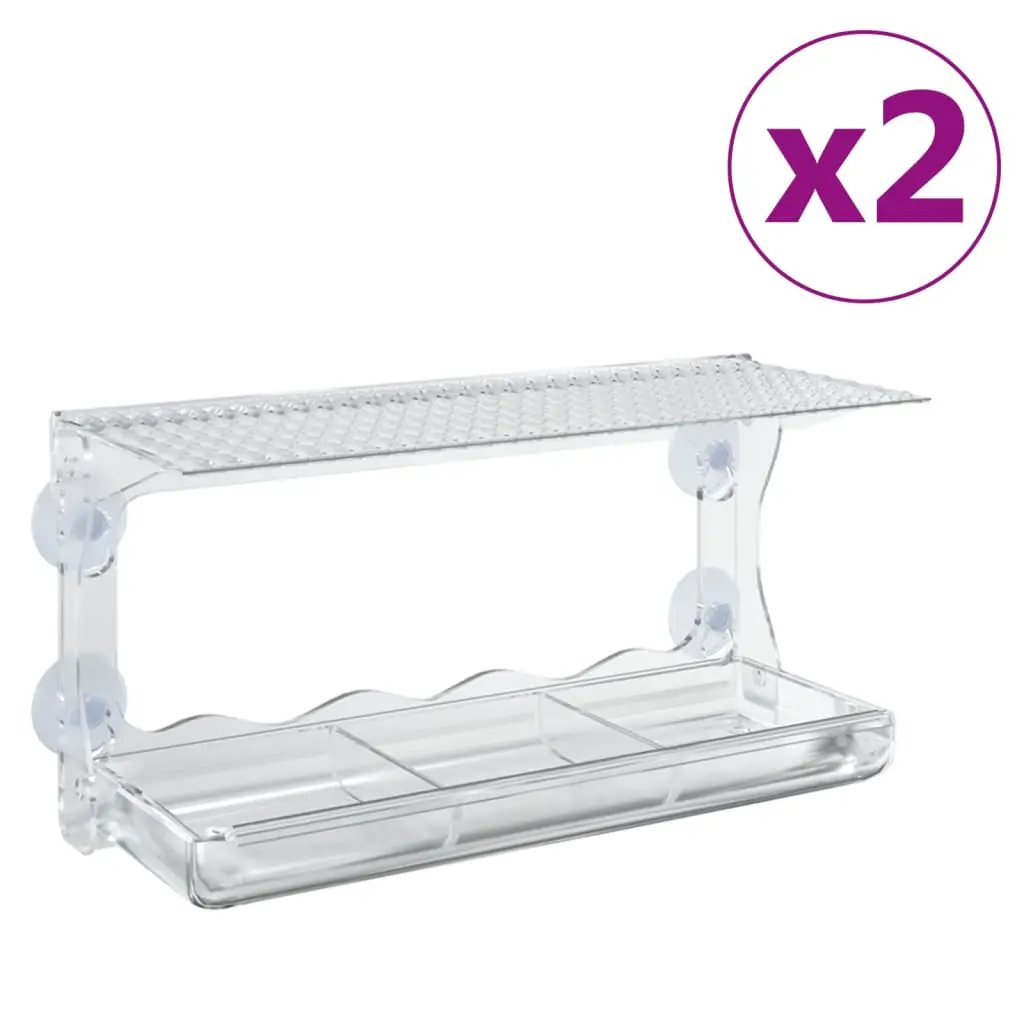 vidaXL vidaXL Window Bird Feeders 2 pcs Acrylic 30x12x15 cm - Bird Feeder