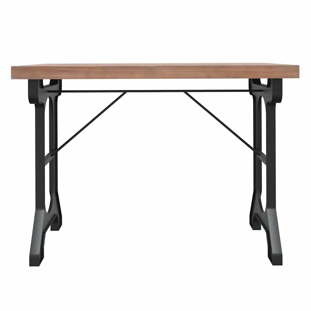 vidaXL vidaXL Dining Table 110x65x82 cm Solid Wood Fir and Iron - Dining Table