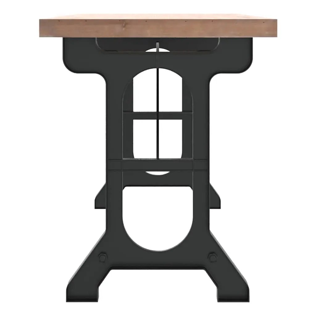 vidaXL vidaXL Dining Table 110x65x82 cm Solid Wood Fir and Iron - Dining Table