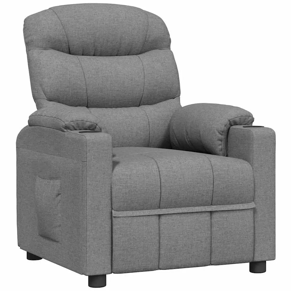 vidaXL Recliner Chair Light Grey Fabric - from vidaXL