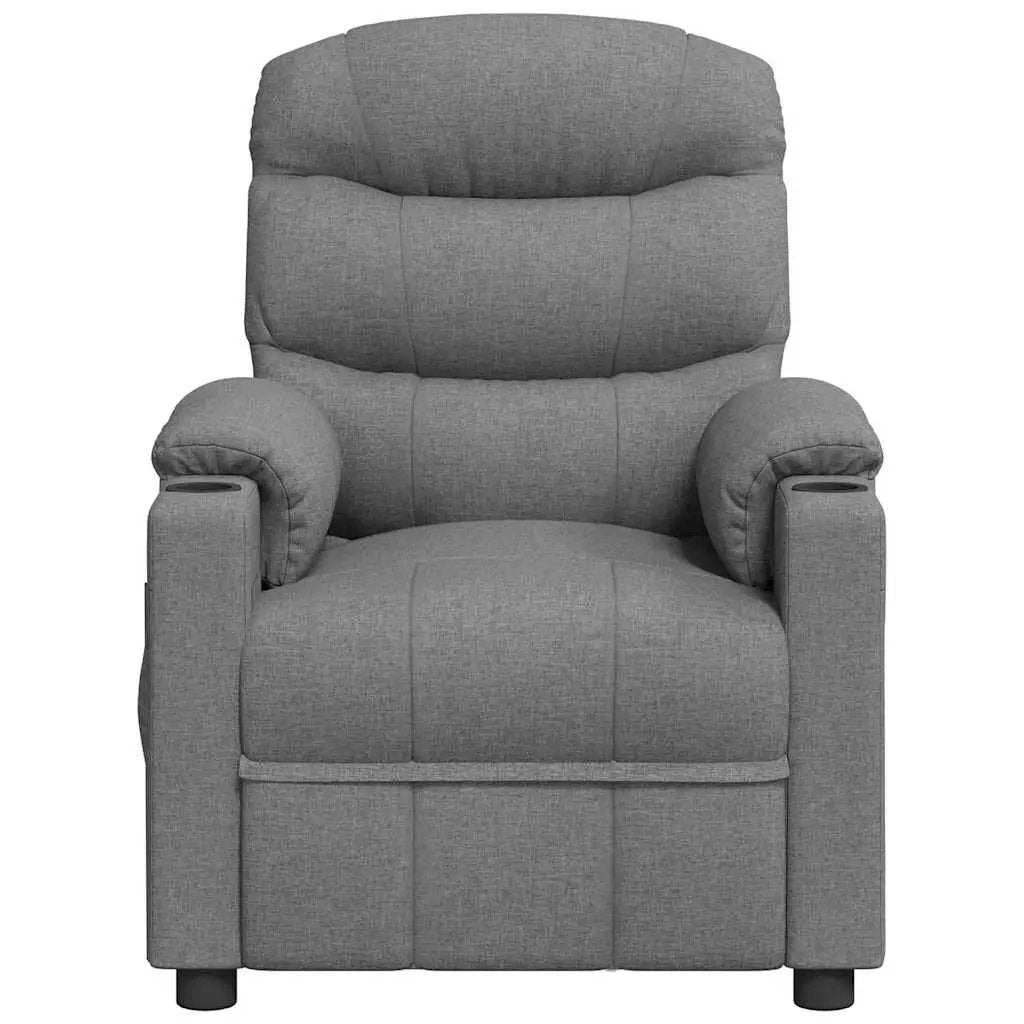 vidaXL Recliner Chair Light Grey Fabric - from vidaXL