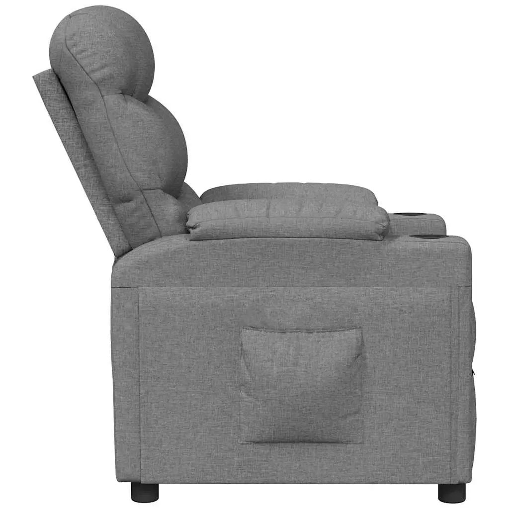 vidaXL Recliner Chair Light Grey Fabric - from vidaXL