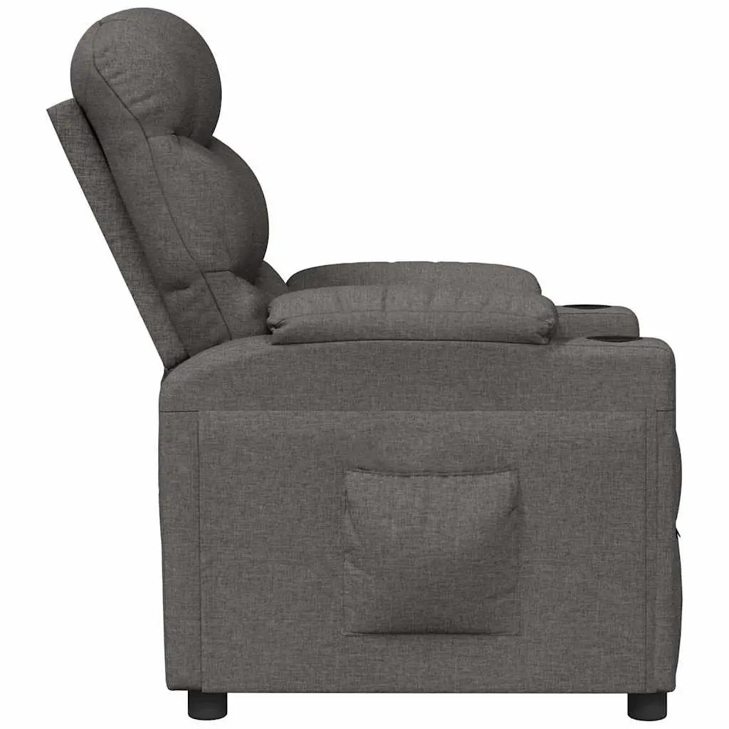vidaXL Recliner Chair Dark Grey Fabric - from vidaXL