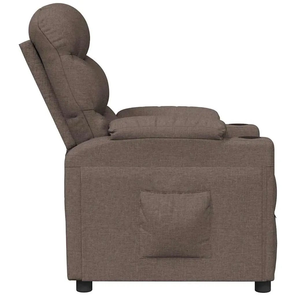 vidaXL Recliner Chair Taupe Fabric - from vidaXL