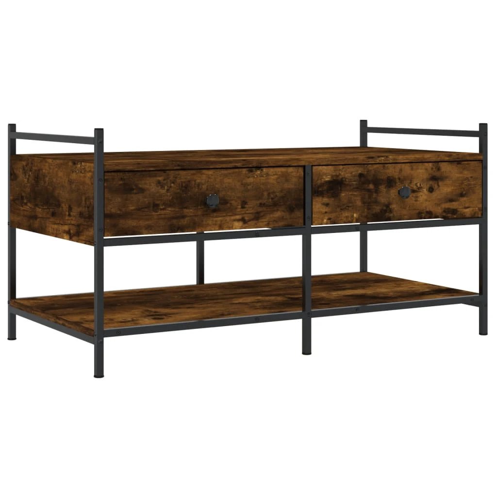 vidaXL VidaXL Coffee Table 99x50x50 Smoked Oak Lounge - Coffee Table